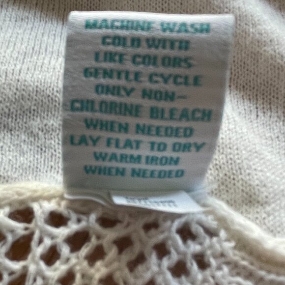NWOT Size XL Calypso St. Barth for Target crocheted white linen sweater vest - Picture 9 of 11